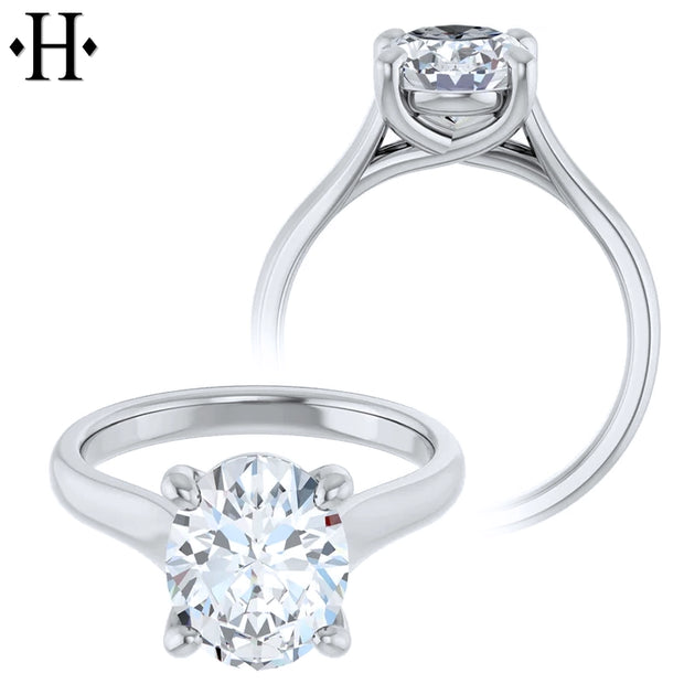 2.07ctw Oval Cut Lab Grown Diamond Ring