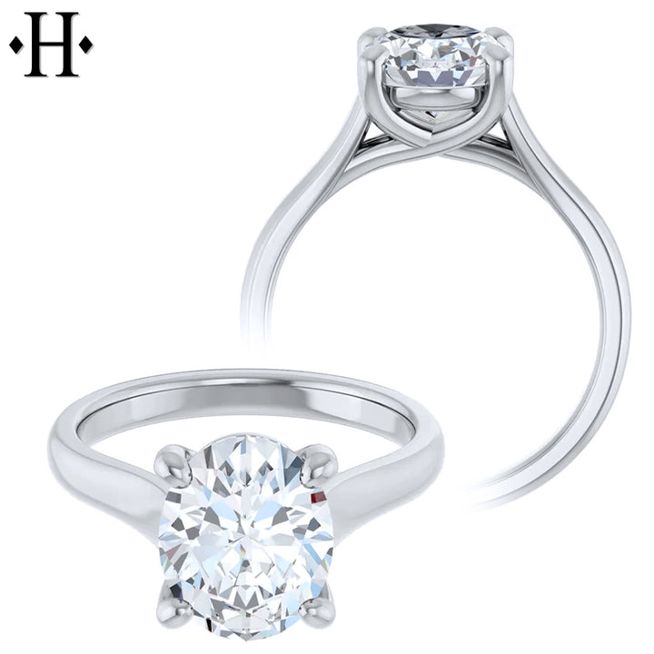 2.07ctw Oval Cut Lab Grown Diamond Ring