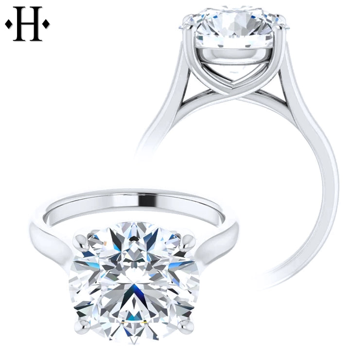 5.08ctw Round Cut Lab Grown Diamond Ring