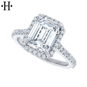 0.75ctr-2.00ctr Emerald Cut Lab Grown Diamond Ring