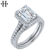 0.75ctr-2.00ctr Emerald Cut Lab Grown Diamond Ring