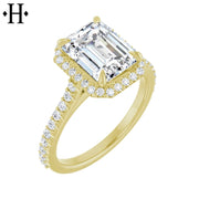 0.75ctr-2.00ctr Emerald Cut Lab Grown Diamond Ring