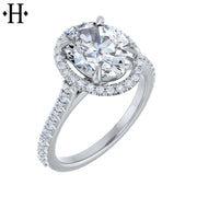 0.75ctr-2.00ctr Oval Cut Lab Grown Diamond Ring