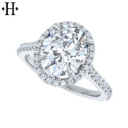 0.75ctr-2.00ctr Oval Cut Lab Grown Diamond Ring