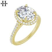 0.75ctr-2.00ctr Oval Cut Lab Grown Diamond Ring