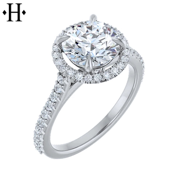 0.75ctr-2.00ctr Round Cut Lab Grown Diamond Ring