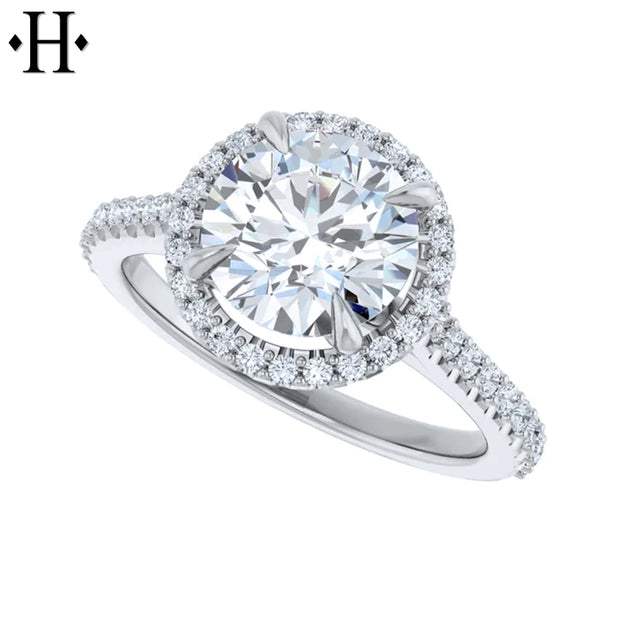 0.75ctr-2.00ctr Round Cut Lab Grown Diamond Ring