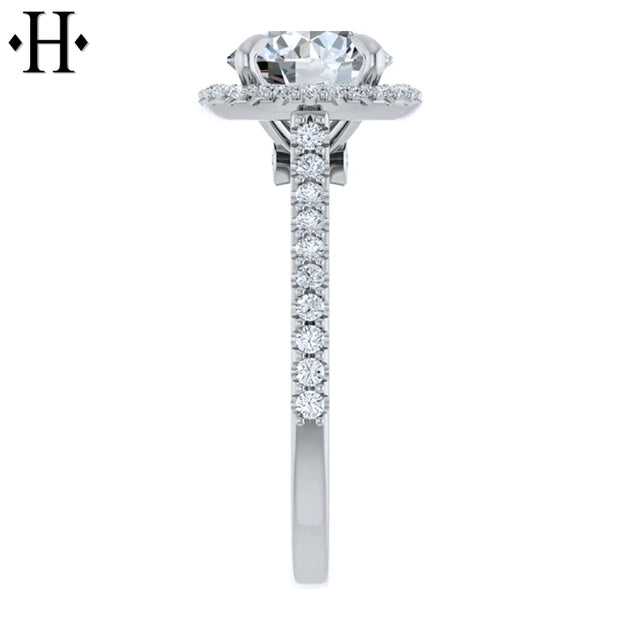 0.75ctr-2.00ctr Round Cut Lab Grown Diamond Ring