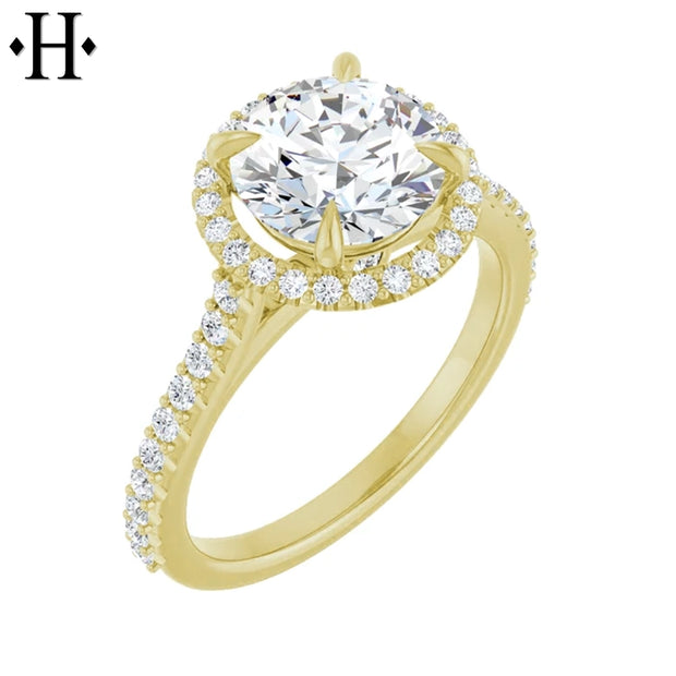 0.75ctr-2.00ctr Round Cut Lab Grown Diamond Ring