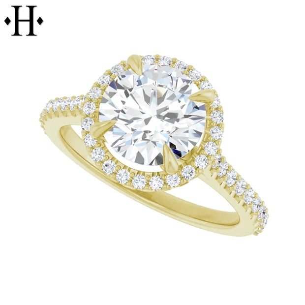 0.75ctr-2.00ctr Round Cut Lab Grown Diamond Ring