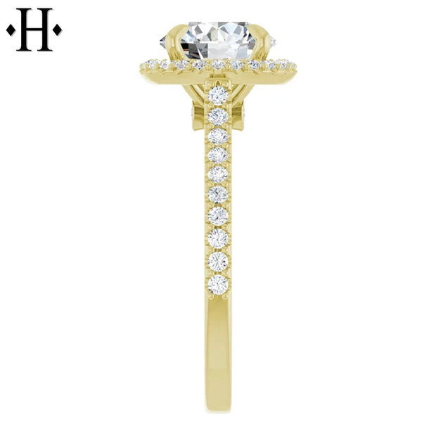 0.75ctr-2.00ctr Round Cut Lab Grown Diamond Ring