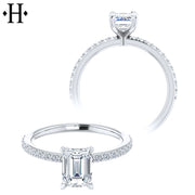 1.43ctw Emerald Cut Lab Grown Diamond Ring