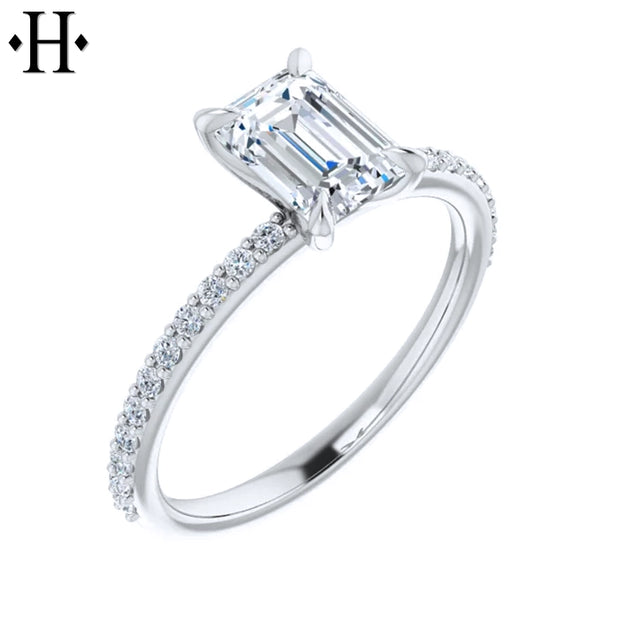 1.43ctw Emerald Cut Lab Grown Diamond Ring