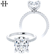 3.24ctw Oval Cut Lab Grown Diamond Ring