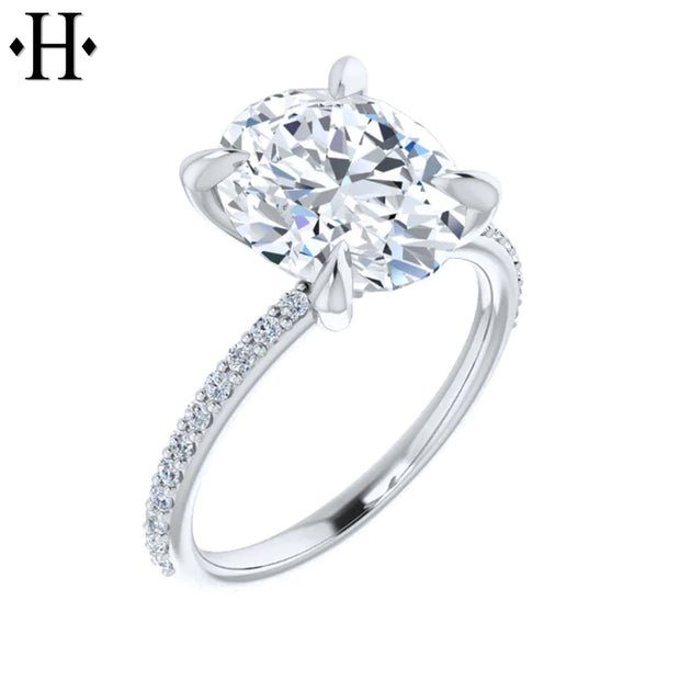 3.24ctw Oval Cut Lab Grown Diamond Ring