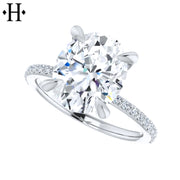 3.24ctw Oval Cut Lab Grown Diamond Ring