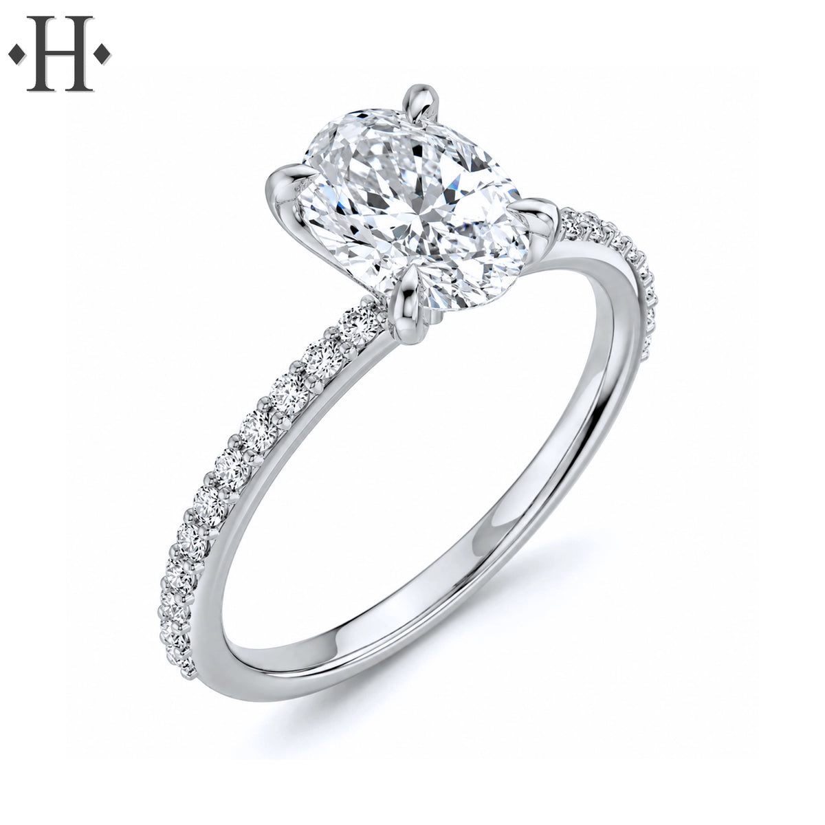 1.21ctw Oval Cut Lab Grown Diamond Ring