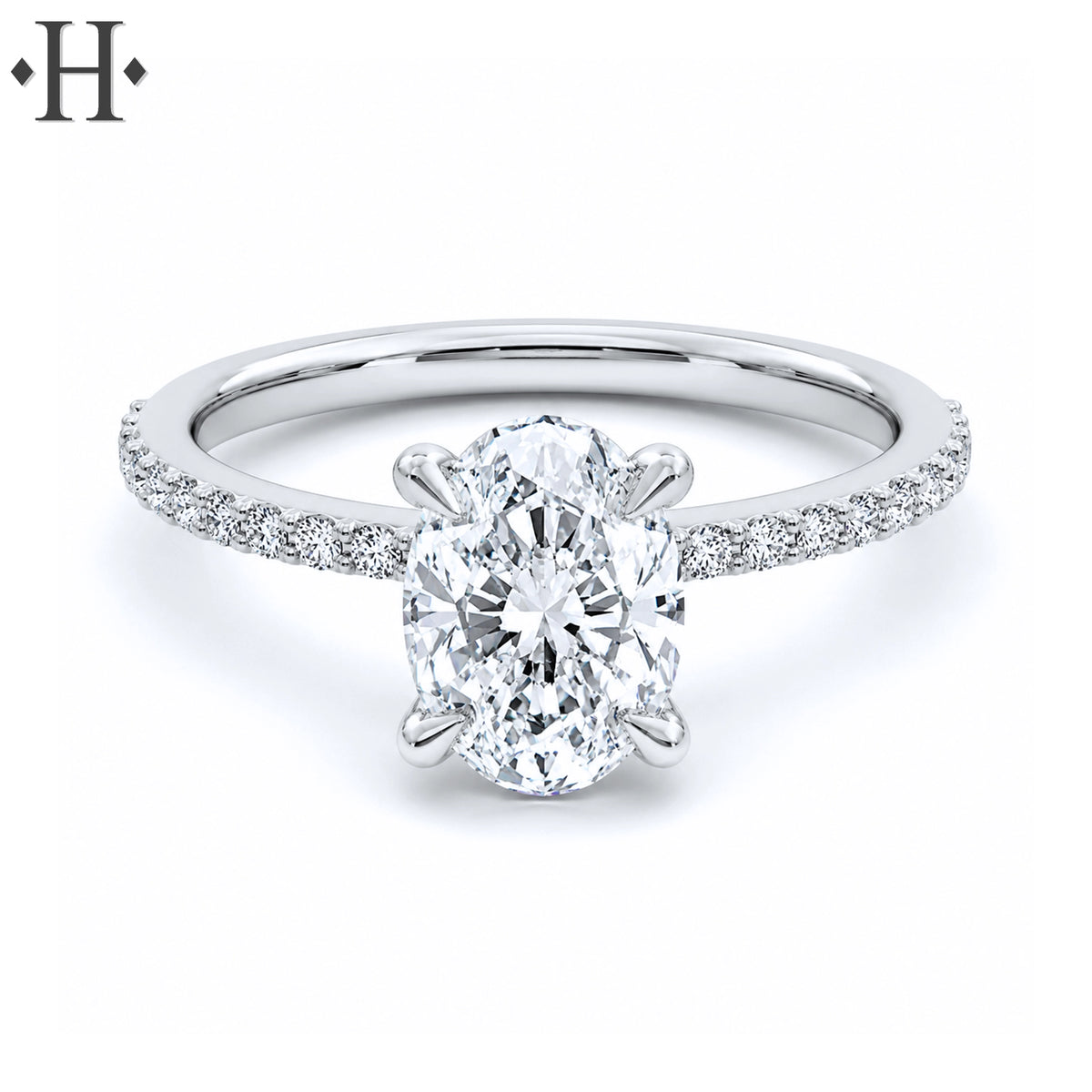 1.21ctw Oval Cut Lab Grown Diamond Ring