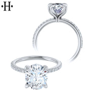 0.75ctr-3.00ctr Oval Cut Lab Grown Diamond Ring