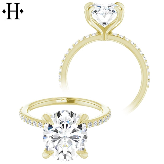 3.33ctw Oval Cut Lab Grown Diamond Ring