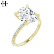 3.33ctw Oval Cut Lab Grown Diamond Ring