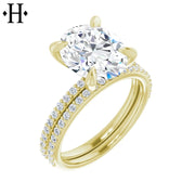 3.33ctw Oval Cut Lab Grown Diamond Ring