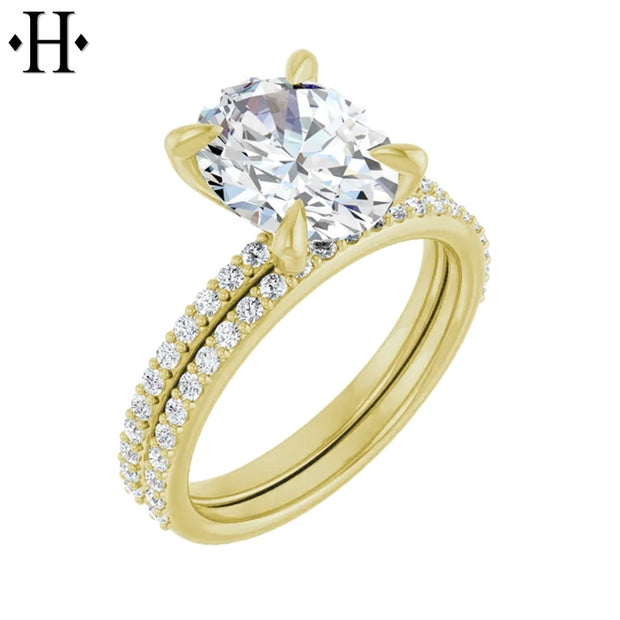 0.75ctr-3.00ctr Oval Cut Lab Grown Diamond Ring