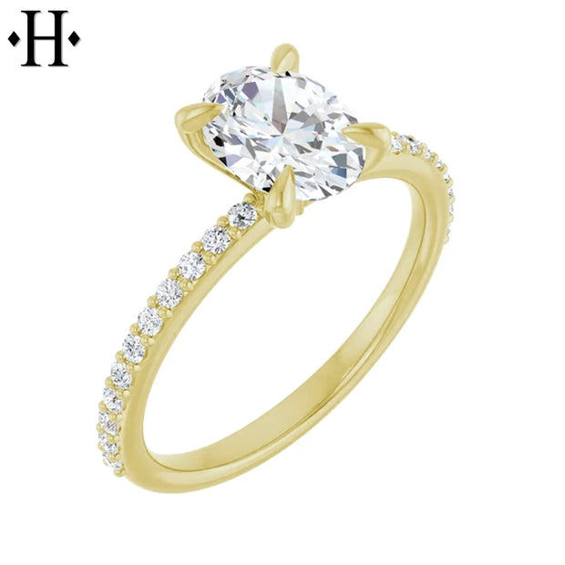 1.20ctw Oval Cut Lab Grown Diamond Ring