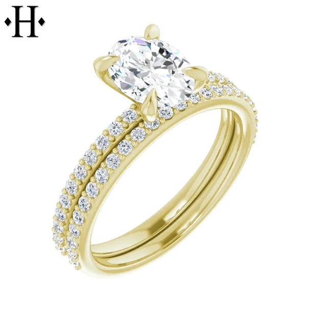 1.20cts Oval Cut Lab Grown Diamond Ring