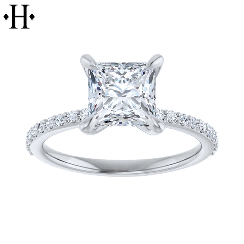 1.70ctw Princess Cut Lab Grown Diamond Ring