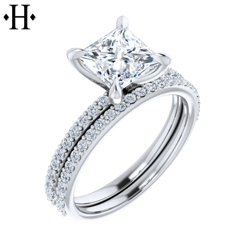1.70ctw Princess Cut Lab Grown Diamond Ring