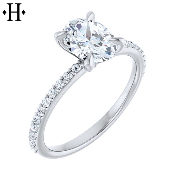 1.21ctw Oval Cut Lab Grown Diamond Ring