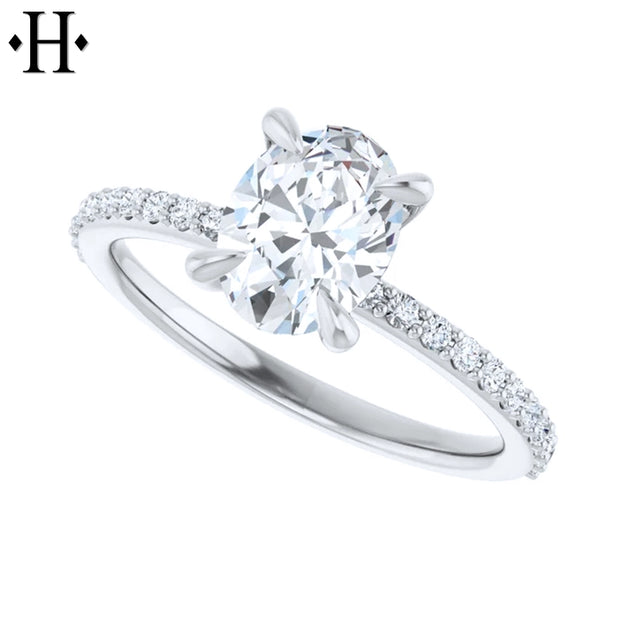 1.21ctw Oval Cut Lab Grown Diamond Ring