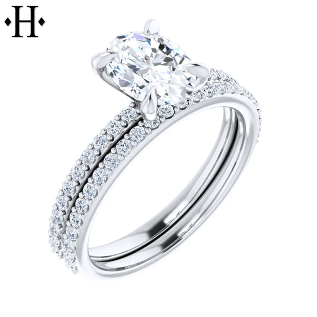 1.21ctw Oval Cut Lab Grown Diamond Ring