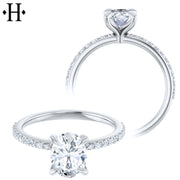 1.21ctw Oval Cut Lab Grown Diamond Ring