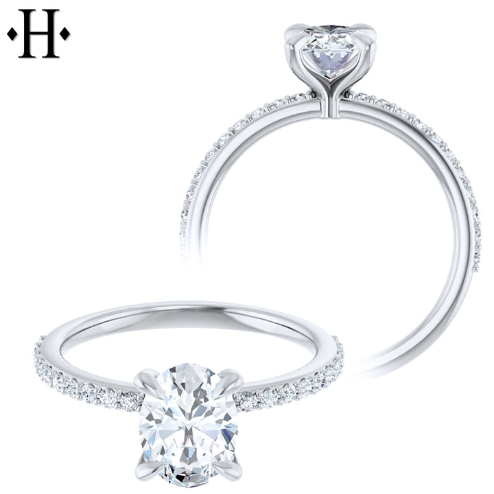 1.21ctw Oval Cut Lab Grown Diamond Ring