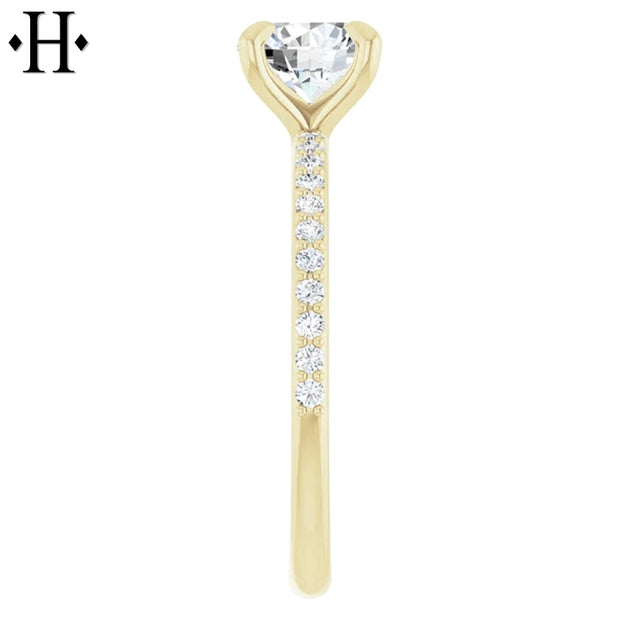 1.21ctw Round Cut Lab Grown Diamond Ring