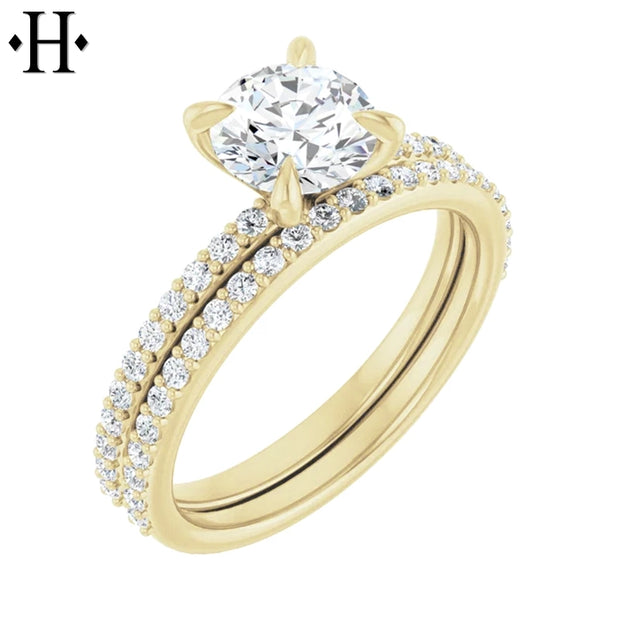 1.21ctw Round Cut Lab Grown Diamond Ring