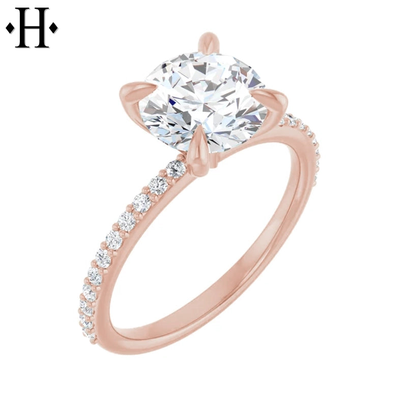 1.00ctr-3.00ctr Round Cut Lab Grown Diamond Ring Tailor Made