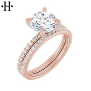 0.75ctr-3.00ctr Round Cut Lab Grown Diamond Ring