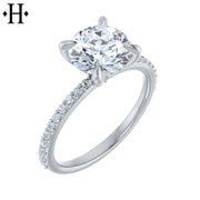 0.75ctr-3.00ctr Round Cut Lab Grown Diamond Ring