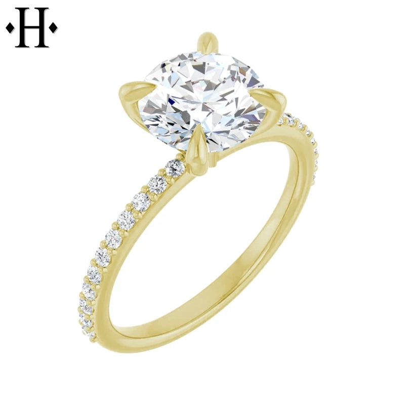 1.00ctr-3.00ctr Round Cut Lab Grown Diamond Ring Tailor Made