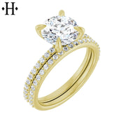 0.75ctr-3.00ctr Round Cut Lab Grown Diamond Ring