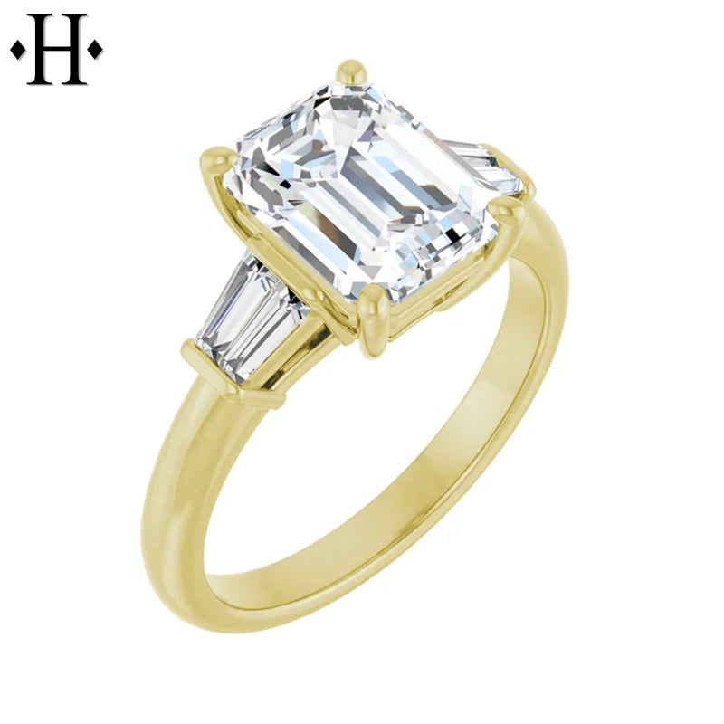 1.50ctr-3.00ctr Emerald Cut Lab Grown Diamond Ring
