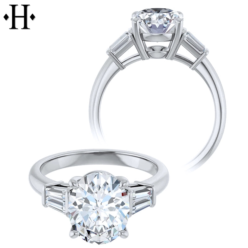1.50ctr-3.00ctr Oval Cut Lab Grown Diamond Ring Tailor Made