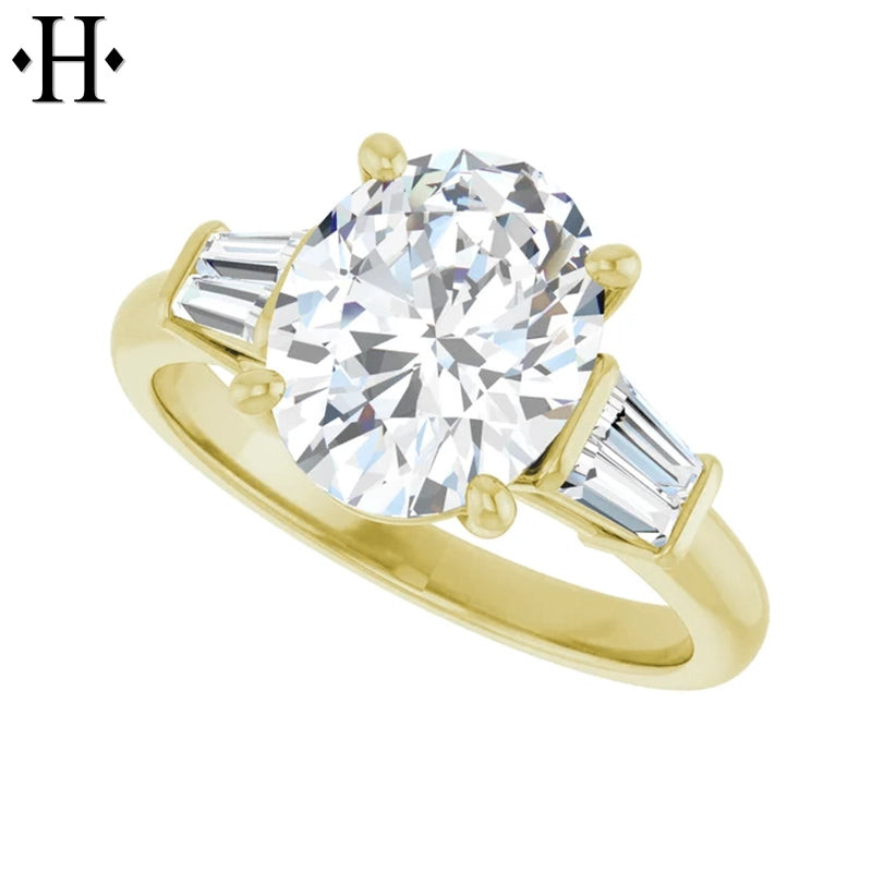 1.50ctr-3.00ctr Oval Cut Lab Grown Diamond Ring