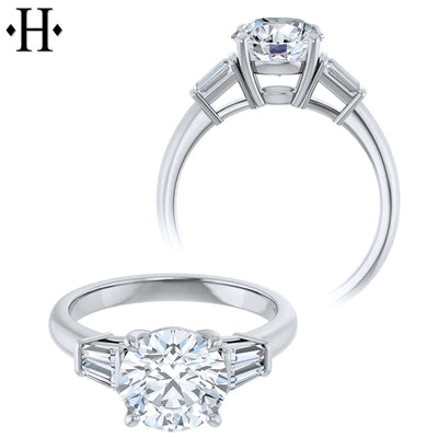 1.50ctr-3.00ctr Round Cut Diamond Customizable Ring