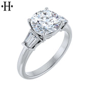 1.50ctr-3.00ctr Round Cut Diamond Customizable Ring