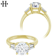 1.50ctr-3.00ctr Round Cut Diamond Customizable Ring