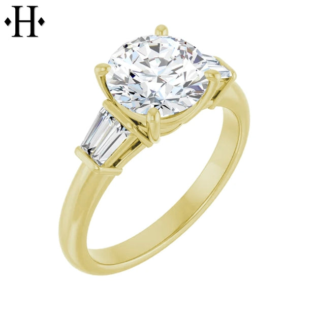 1.50ctr-3.00ctr Round Cut Diamond Customizable Ring